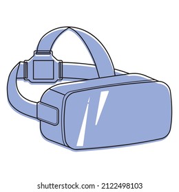 lentes de realidad virtual aislados en un fondo blanco, ilustración de vector de color en estilo de caricatura