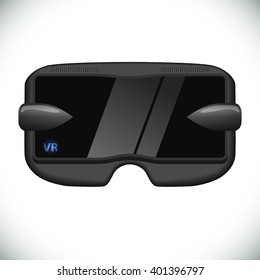 Virtual reality glasses isolated on white background.