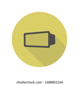 virtual reality glasses long shadow icon. Simple glyph, flat vector of web icons for ui and ux, website or mobile application