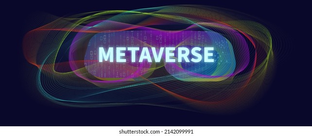 Virtual reality glasses metaverse by virtual data with artificial intelligence analyst. VR experience.