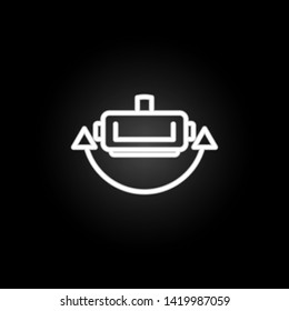 Virtual reality glasses neon icon. Elements of virtual reality set. Simple icon for websites, web design, mobile app, info graphics
