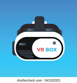 Virtual reality glasses on a gradient background. VR and hi-tecH concept. Vector flat design. 