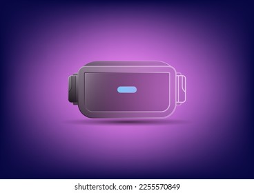 Virtual reality glasses on technology background. VR technology equipment.