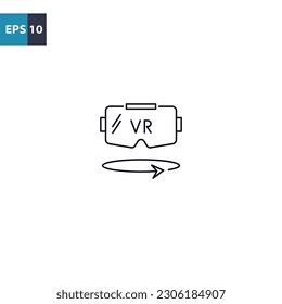 Virtual reality glasses outline icon Vector illustration