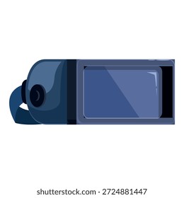 Virtual reality glasses are showing an empty screen, ready for a digital interface