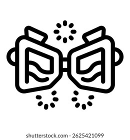 Virtuelle Realität Brille simulieren Feuerwerk Anzeige mit Lichtern