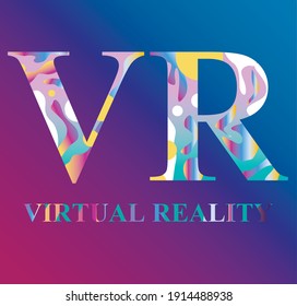 Virtual reality glasses text texture background