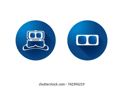 Virtual reality glasses vector icon