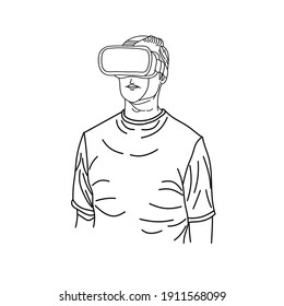 virtual reality glasses vector illustration