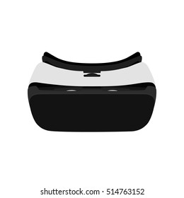 Virtual reality glasses vector illustration. Virtual reality headset isolated on white background.