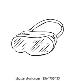 virtual reality glasses vector sketch