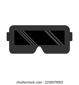 Gafas de realidad virtual. Tecnología VR. Ilustración vectorial aislada en blanco.