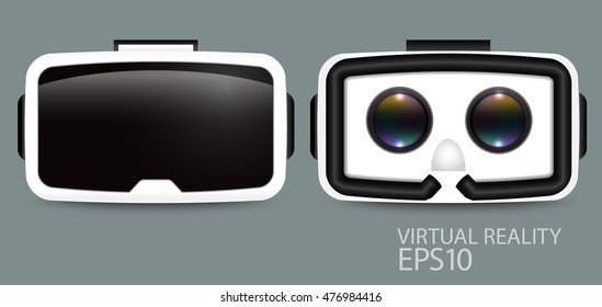 Virtual reality glasses. VR technology. Vector illustration.