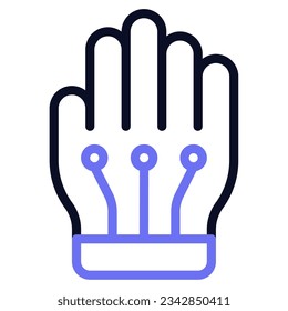 Virtual Reality Gloves Icon for uiux, infographic, etc
