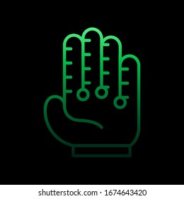 Virtual reality gloves nolan icon. Simple thin line, outline vector of intelligence icons for ui and ux, website or mobile application