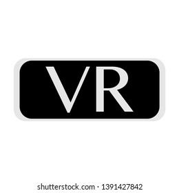 virtual reality goggles with abreviation on it vector