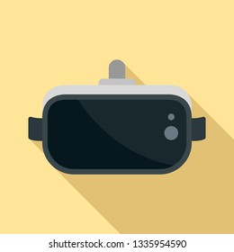 Virtual reality goggles icon. Flat illustration of virtual reality goggles vector icon for web design