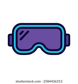 Virtual reality goggles icon immersive virtual reality technology