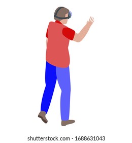 Virtual reality goggles icon. Isometric of virtual reality goggles vector icon for web design isolated on white background