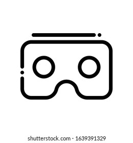Virtual Reality Goggles Icon. Simple Vector line icon. EPS 10