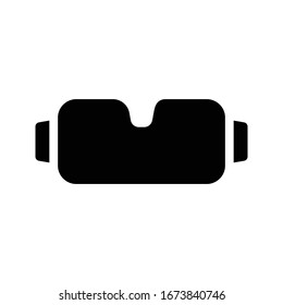 virtual reality goggles vector glyph flat icon 