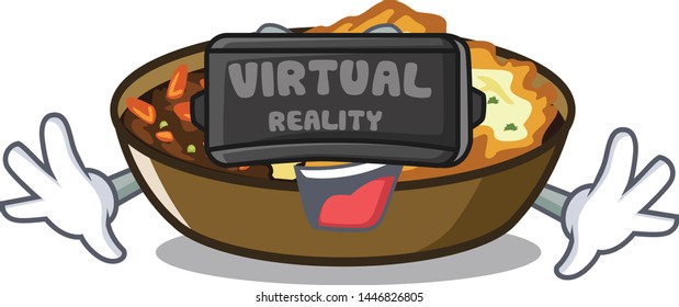 Virtual reality gratin in the a mascot shape