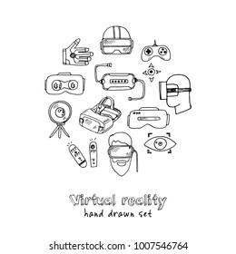 Virtual reality hand drawn set