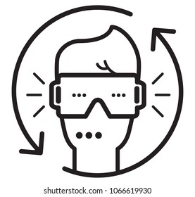 Virtual Reality Headgear - Icon as EPS 10 File