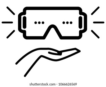 Virtual Reality Headgear - Icon as EPS 10 File