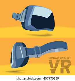 Virtual reality headset. AR. Augmented reality. VR glasses. Goggless.