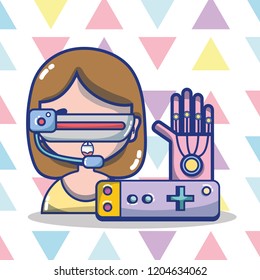 virtual reality headset cartoon