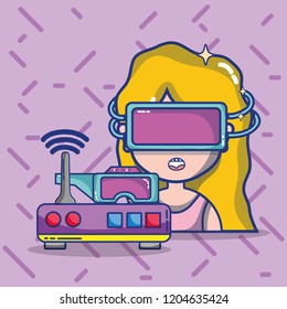 virtual reality headset cartoon