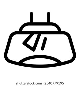 Virtual reality headset experiencing metaverse simulation gaming icon