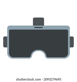 Flachbild-Vektorgrafik des virtuellen Reality-Headsets