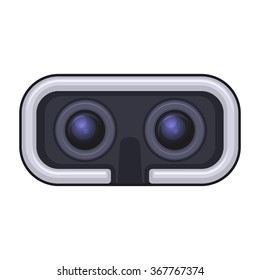 Virtual Reality Headset for Gaming and Entertainment. Vector Icon