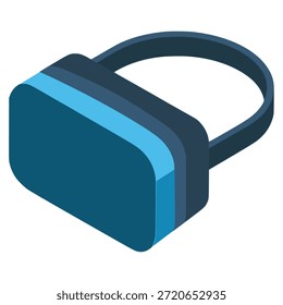 Virtual reality headset gaming technology flat color vector illustration template design