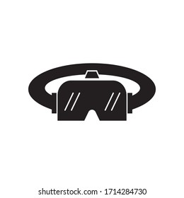 Virtual reality headset icon design isolated on white background