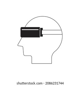 Virtual reality headset icon design vector illustration
