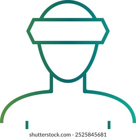 Virtual Reality Headset-Symboldesign für die private gewerbliche Nutzung