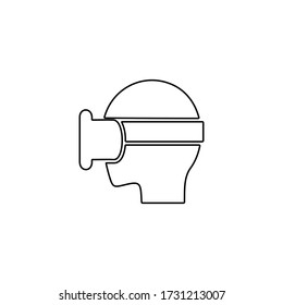 Virtual reality headset icon. Virtual entertainment, gaming symbol.