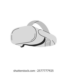 Virtual reality headset icon. for immersive virtual reality simulator. Vector illustration in flat style. Isolated on white background.