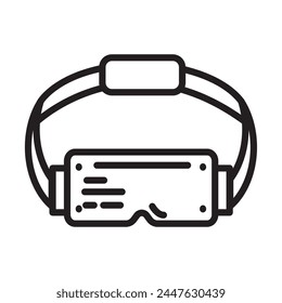 virtual reality headset icon isolated