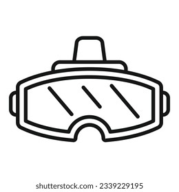 Virtual reality headset icon outline vector. Game mask. Video head