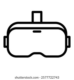 virtual reality headset icon in outline style