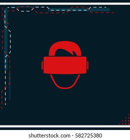 Virtual reality headset icon. Simple flat illustration.