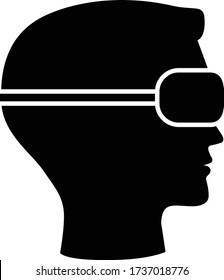Virtual reality headset icon vector illustraion isolated on white eps 10
