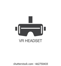 virtual reality headset icon vector, solid logo illustration, pictogram isolated on white