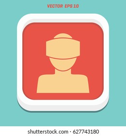 Virtual Reality Headset Icon. Vector