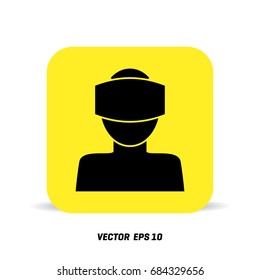 Virtual Reality Headset Icon. Vector