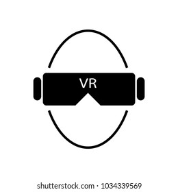 virtual reality headset icon, VR glasses, vector illustration